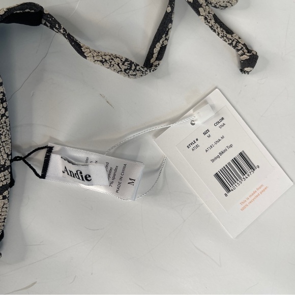 Andie Swimwear String Bikini Top Snake Medium NWT - Picture 4 of 8